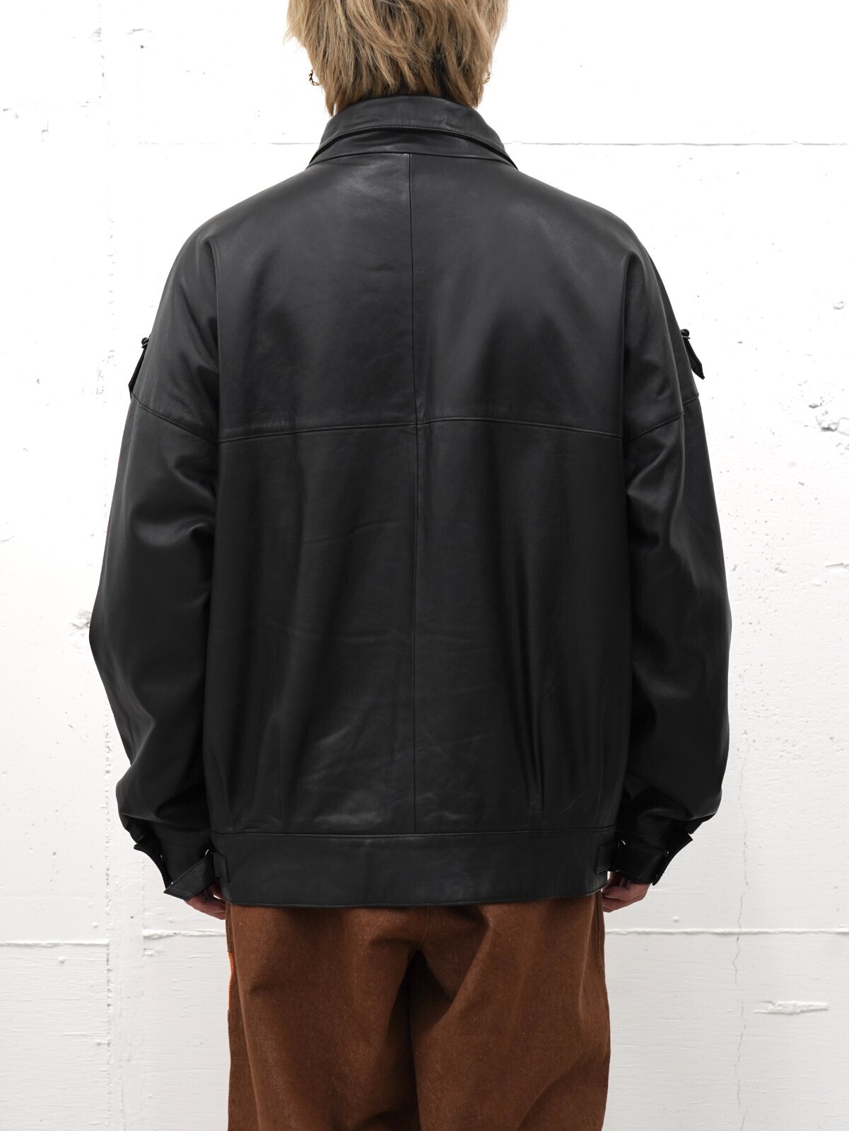 SEVEN BY SEVEN 男士 STORM FLAP LEATHER BLOUSON‐Sheep leather‐ 图片15