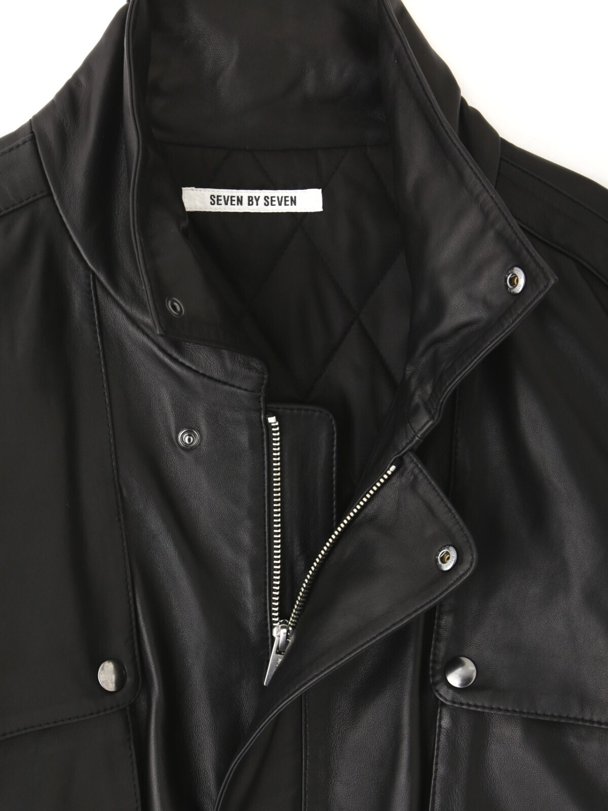 SEVEN BY SEVEN 男士 STORM FLAP LEATHER BLOUSON‐Sheep leather‐ 图片8