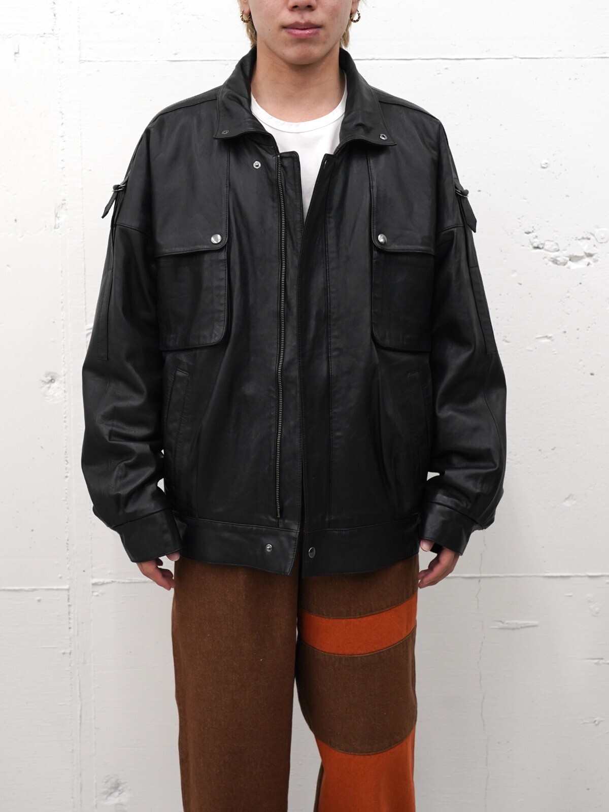 SEVEN BY SEVEN 男士 STORM FLAP LEATHER BLOUSON‐Sheep leather‐ 图片17
