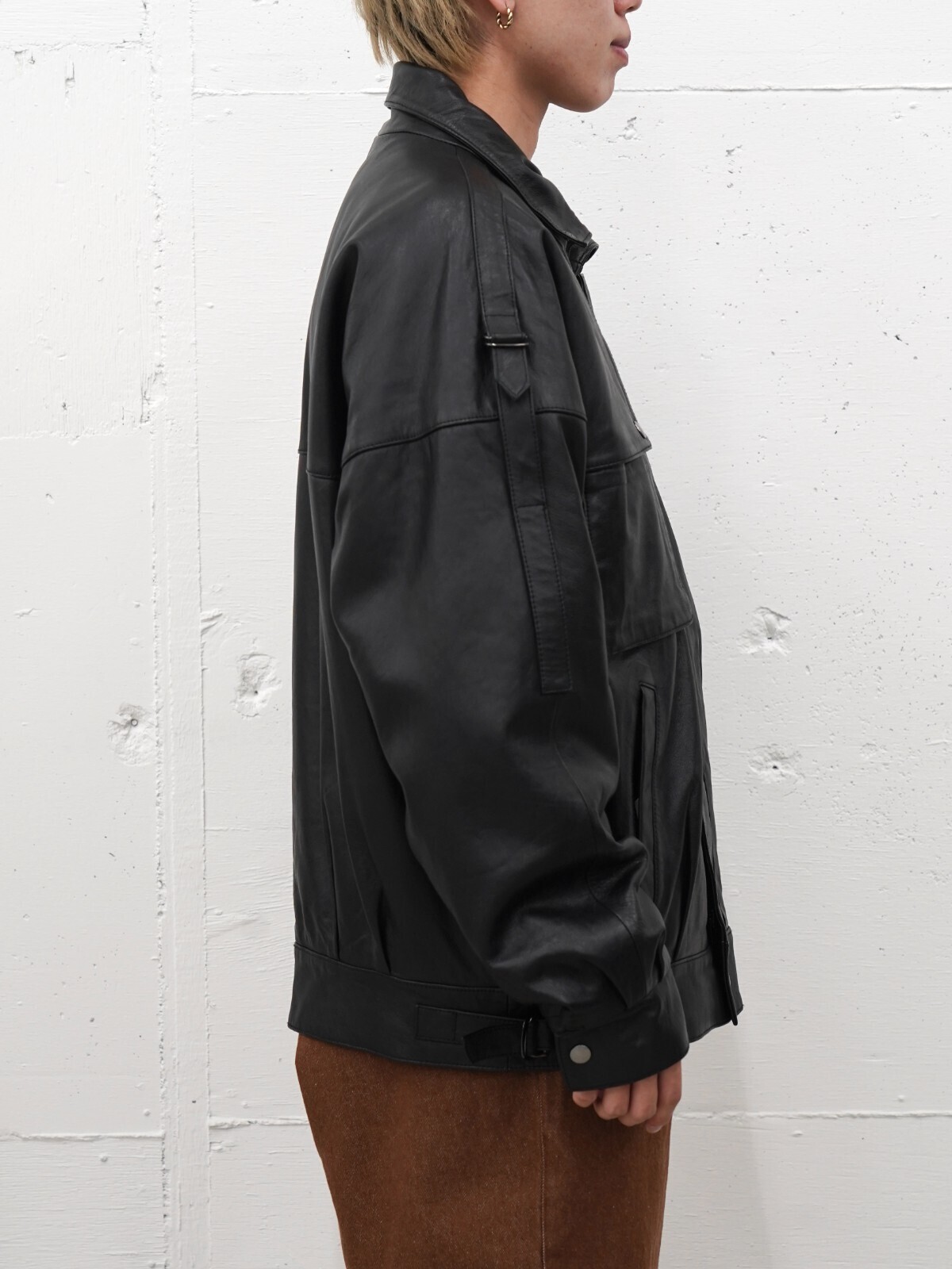 SEVEN BY SEVEN 男士 STORM FLAP LEATHER BLOUSON‐Sheep leather‐ 图片14