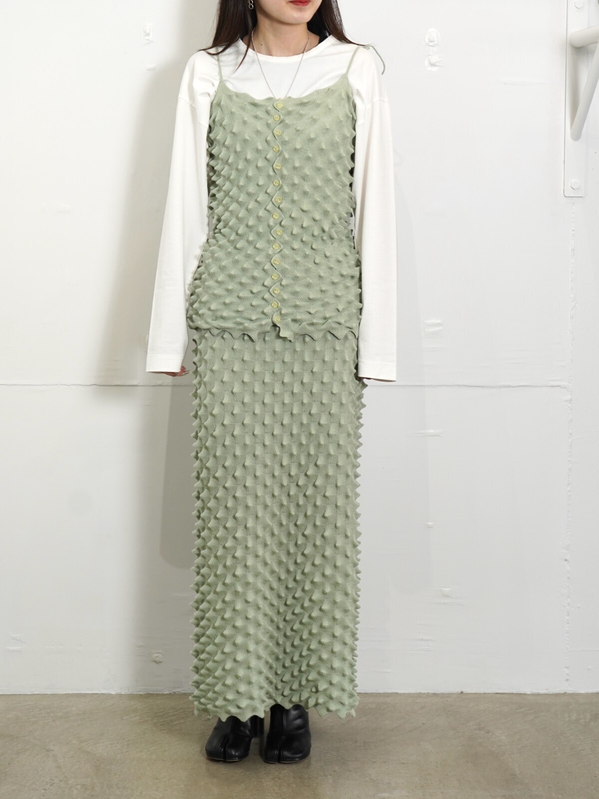 OPEN SESAME CLUB 여성 durian long skirt (24AW) 이미지14