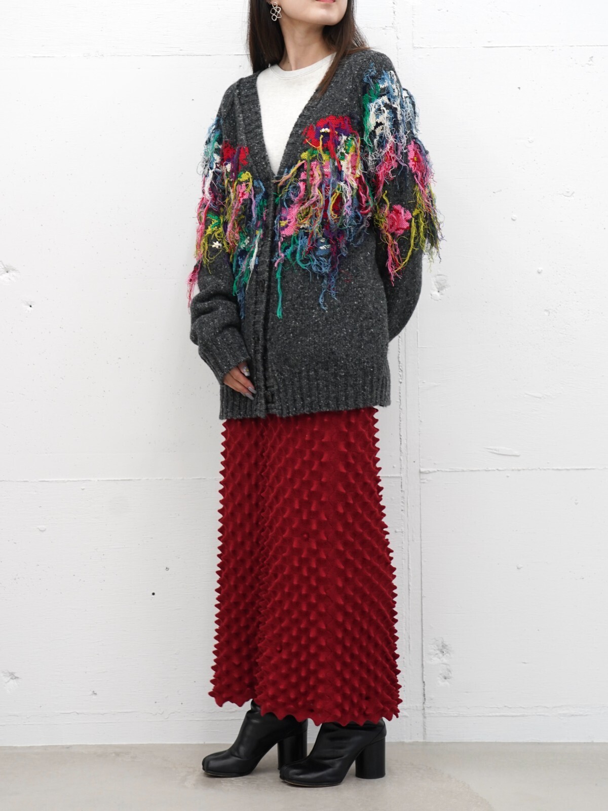 OPEN SESAME CLUB 女士 & 男士 flower fringe cardigan 圖片7