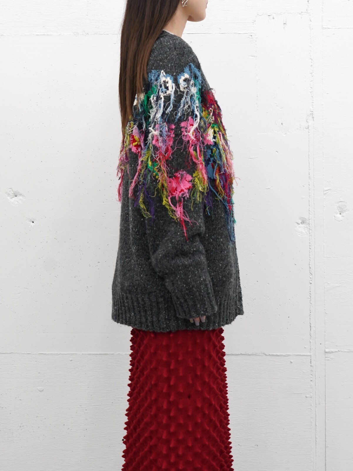 OPEN SESAME CLUB 女士 & 男士 flower fringe cardigan 圖片10