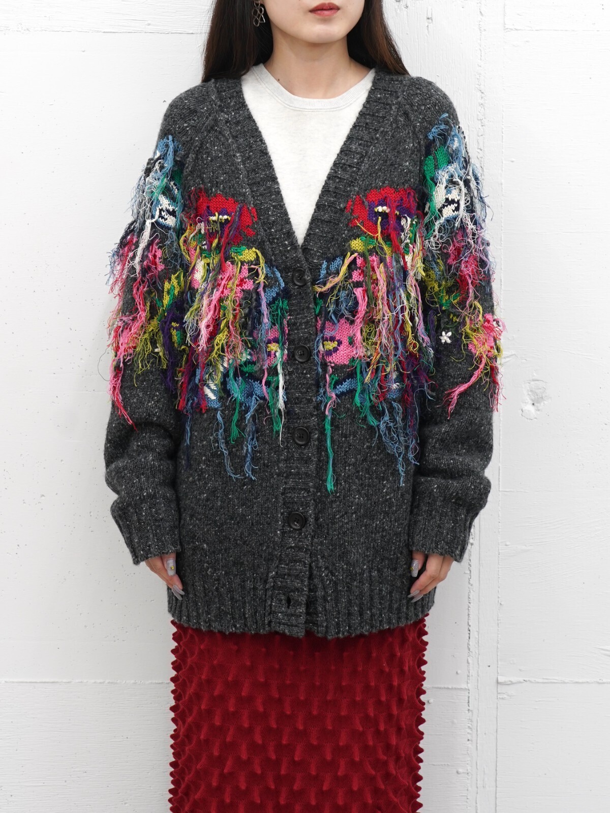 OPEN SESAME CLUB 女士 & 男士 flower fringe cardigan 圖片9