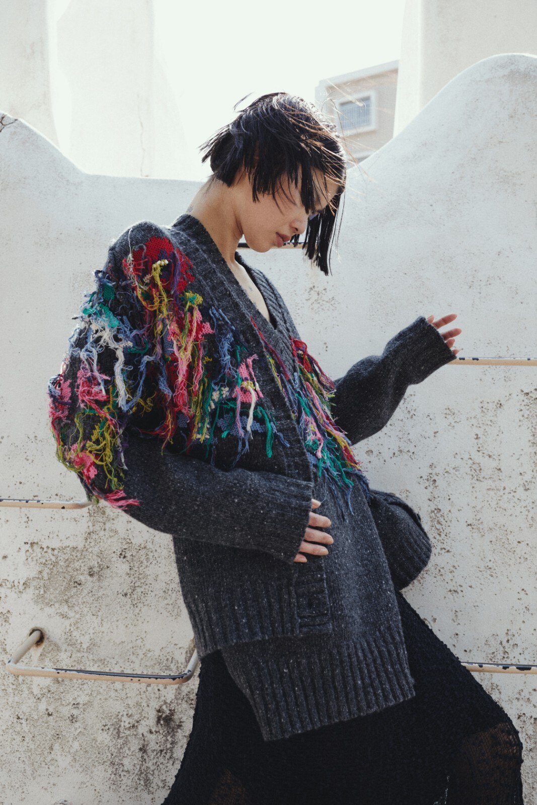 OPEN SESAME CLUB 女士 & 男士 flower fringe cardigan 圖片12