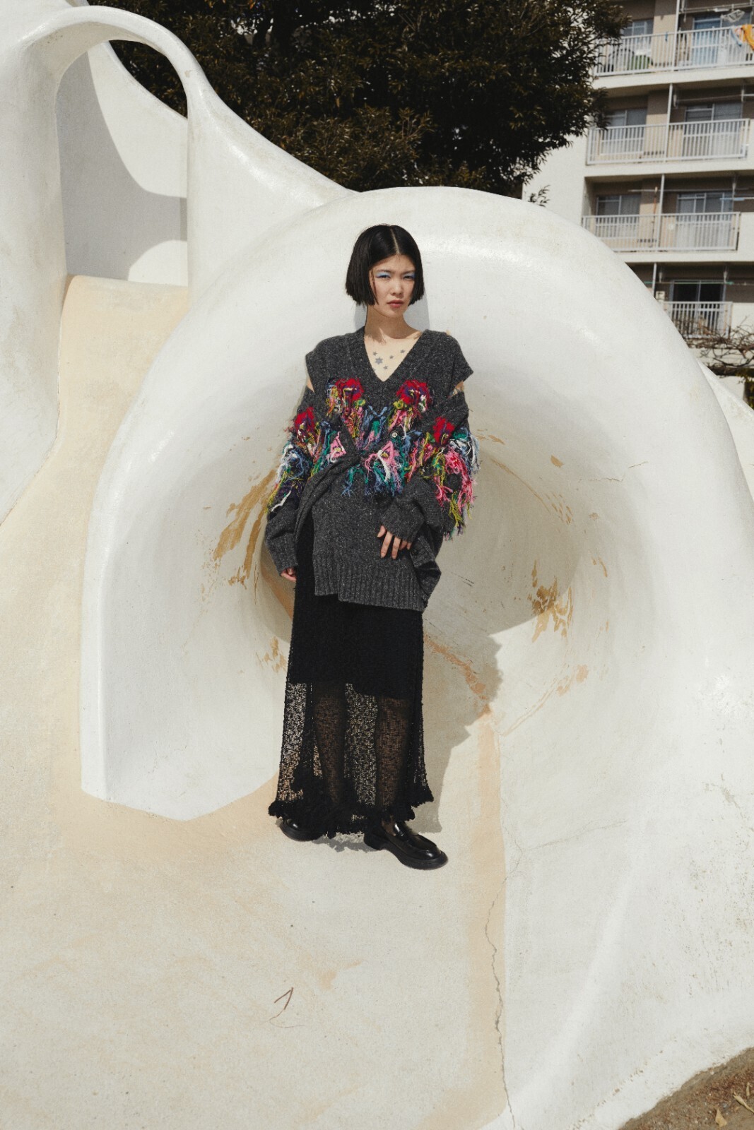 OPEN SESAME CLUB 女裝 & 男裝 flower fringe vest 圖片9