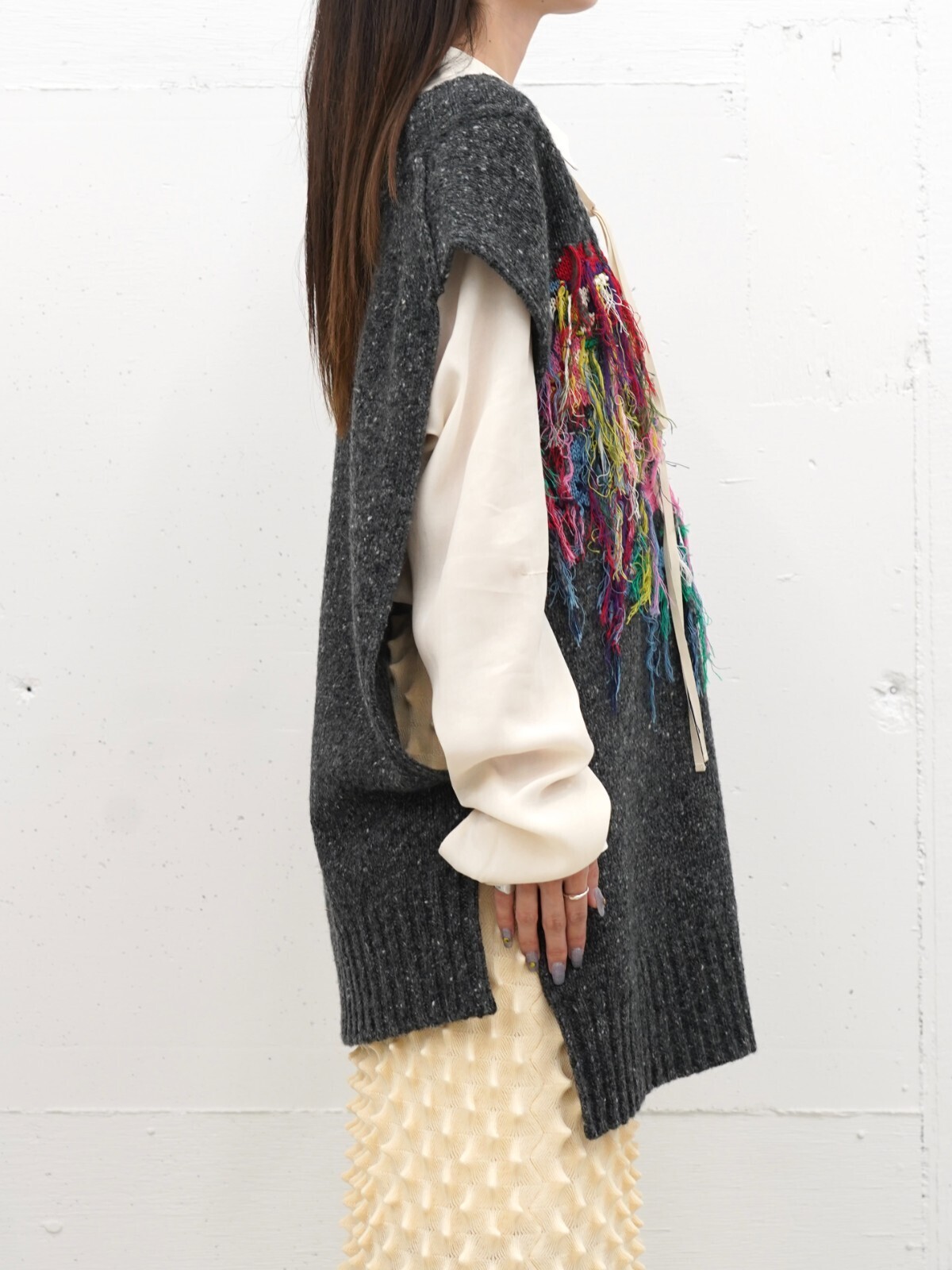 OPEN SESAME CLUB 女裝 & 男裝 flower fringe vest 圖片8