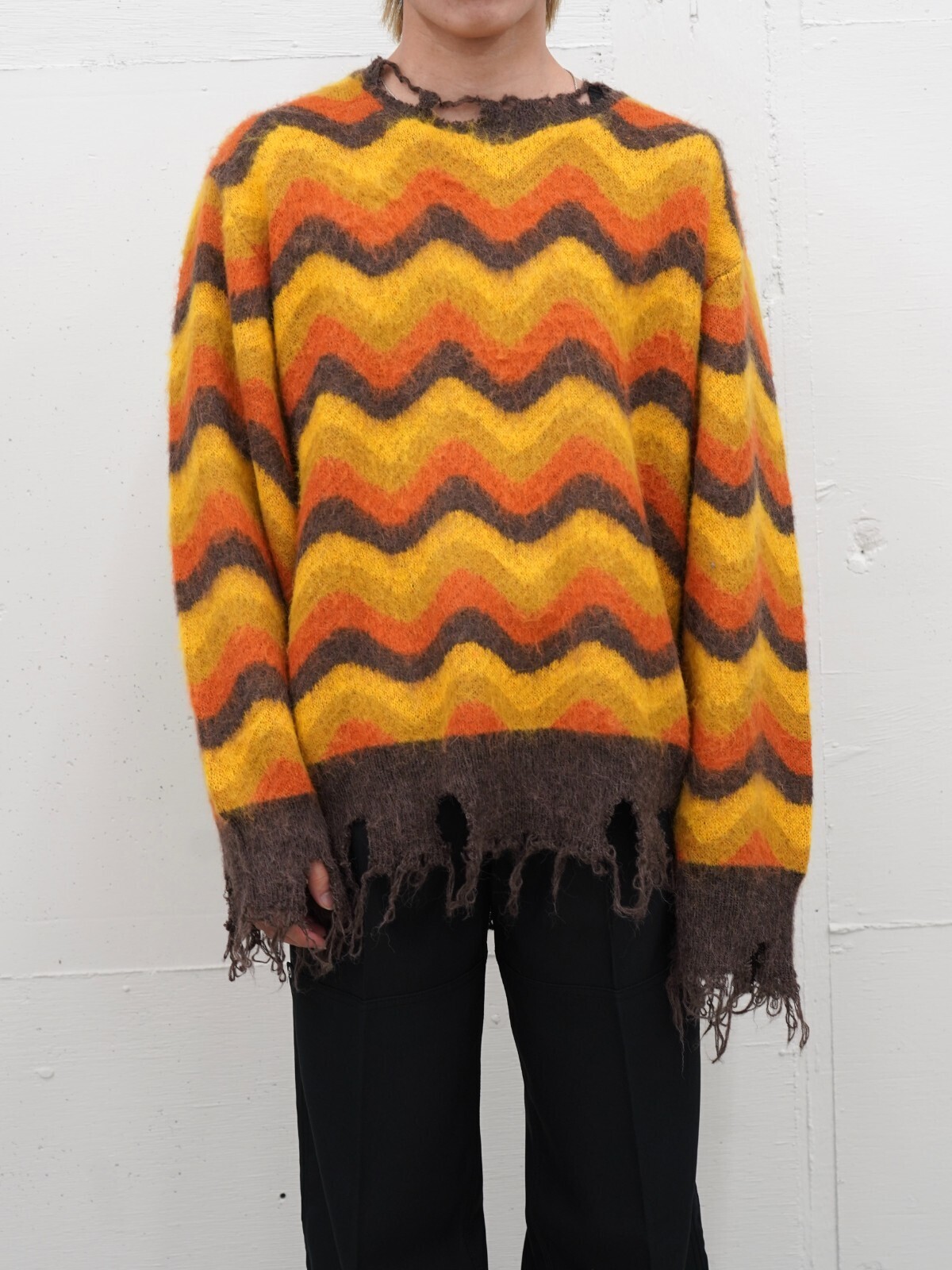 Lamrof 女士 & 男士 Wave Mohair Knit 圖片19