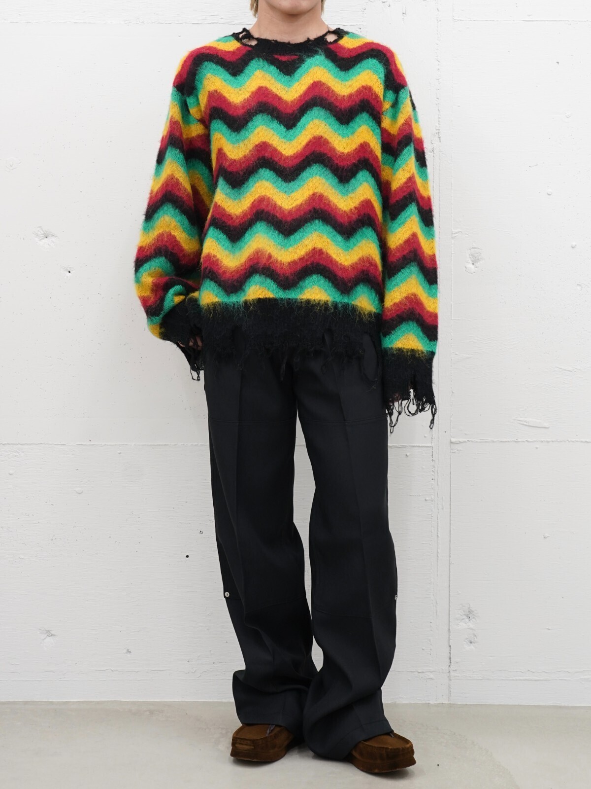 Lamrof 女士 & 男士 Wave Mohair Knit 圖片7