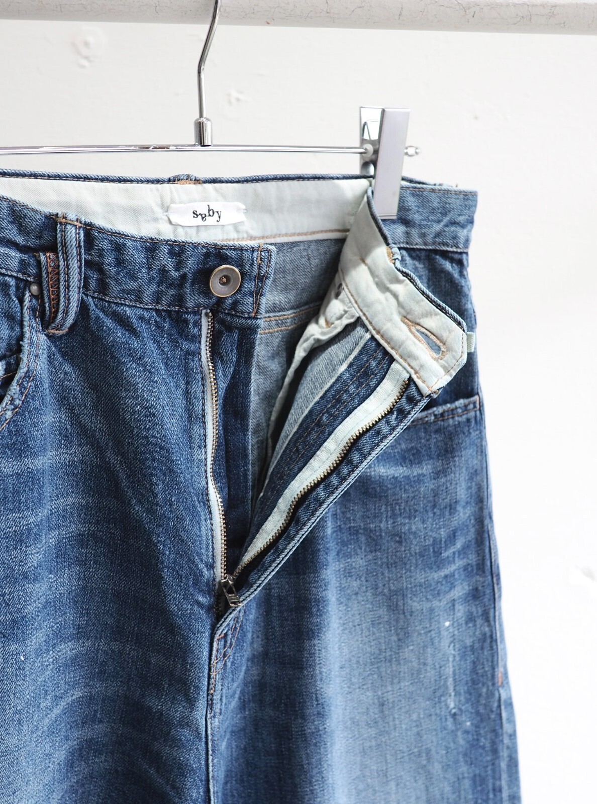 saby 男士 KAMATA DENIM TROUSER TYPE01 - Vintage Wash - - 12.5oz One Wash - 图片10