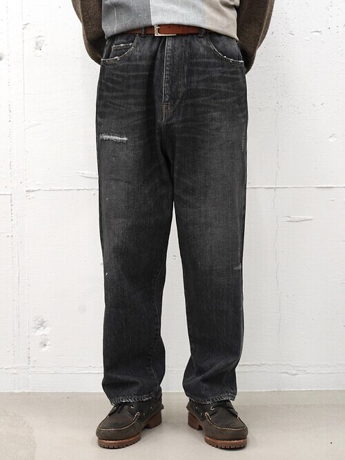 KAMATA DENIM TROUSER TYPE01 - Vintage Wash - - 12.5oz One Wash -｜saby MENS