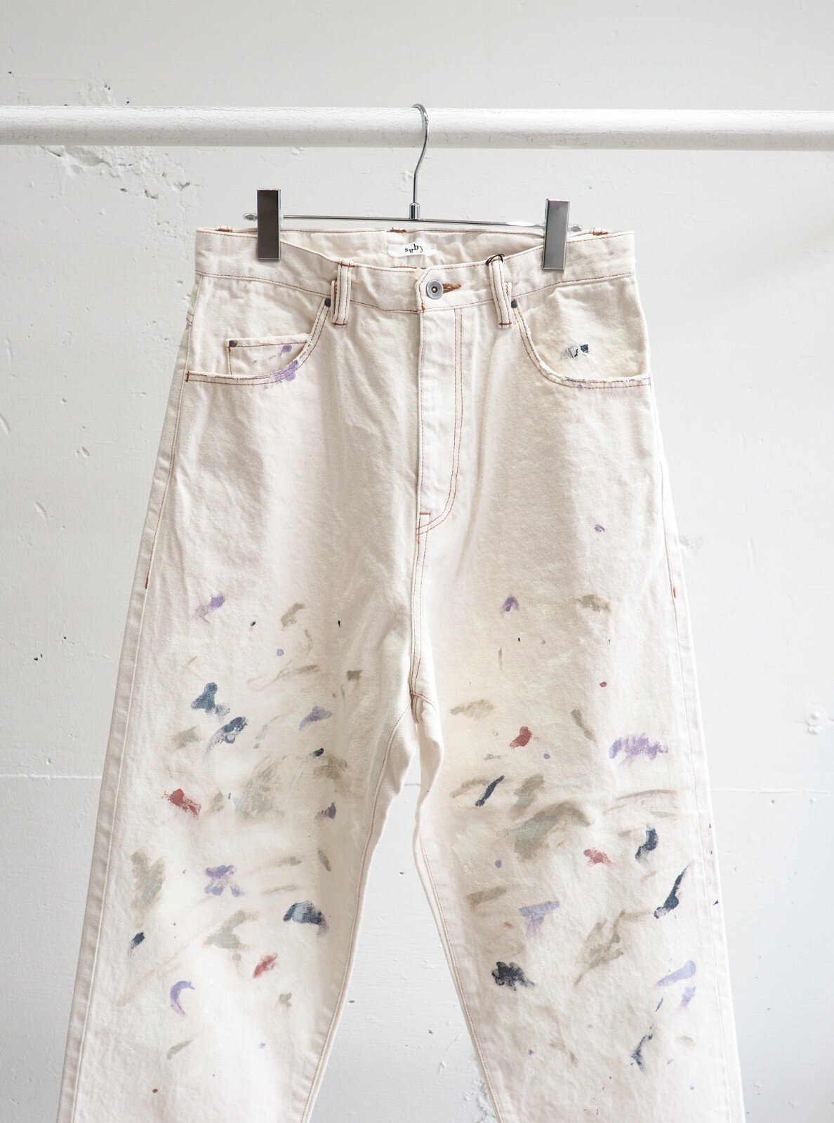 パンツ saby KAMATA DENIM TORUSERS TYPE01 PAINT saby KAMATA DENIM TROUSERS TYPE01 -Remake Paint Vintage