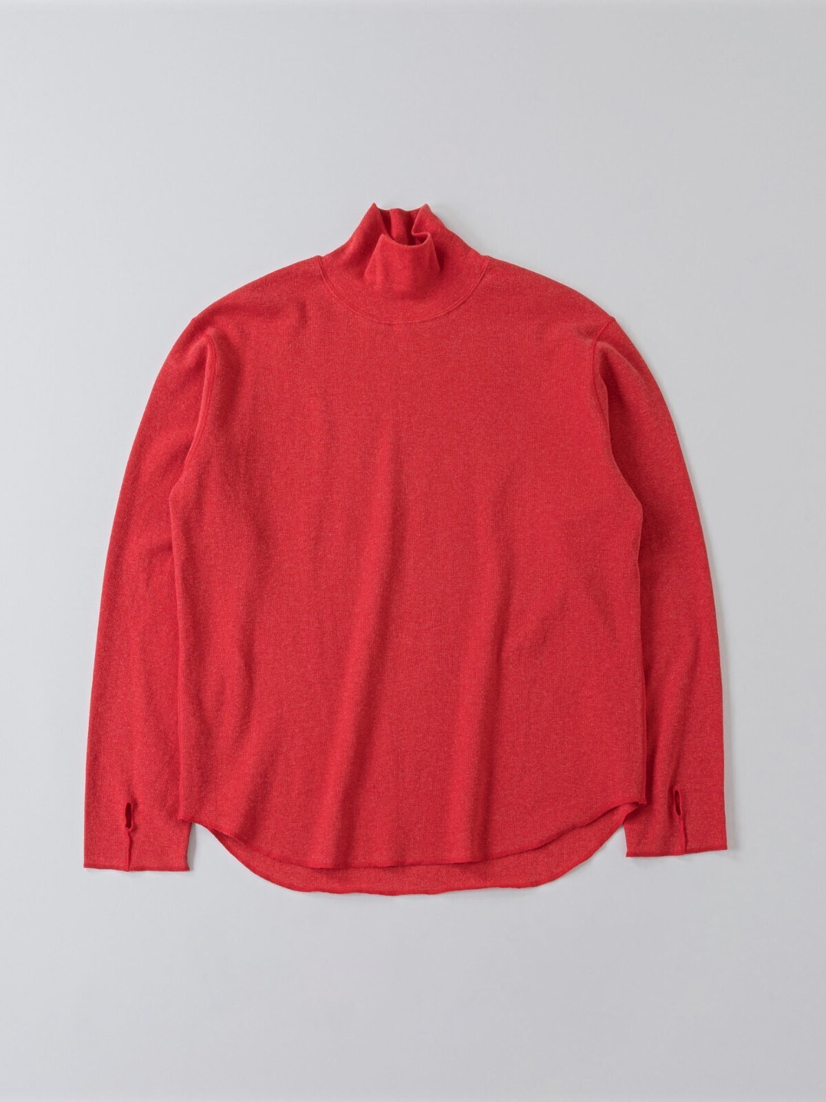 saby MENS HIGH NECK LONG SLEEVE TEE - 26/1 BD Micro Waffle - IMAGE11
